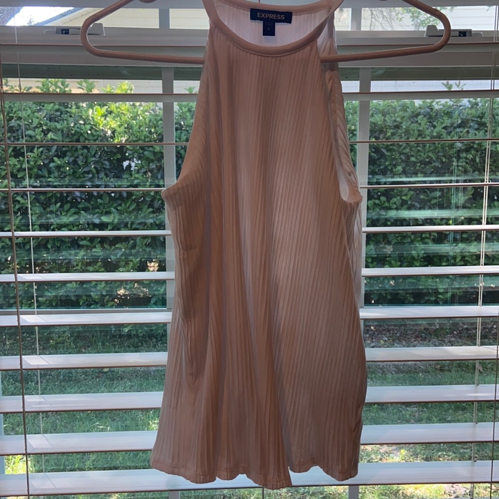 Pleated white tank